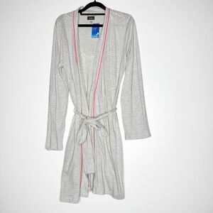NEW Cosabella Pima Cotton Modal Stripe Robe Women's Size Small